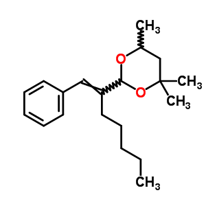 4,4,6-Trimethyl-2-(1-phenylhept-1-en-2-yl)-1,3-dioxane Structure,6937-40-2Structure