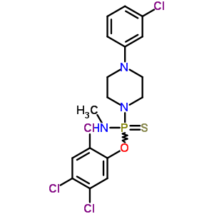 N-[[4-(3-氯苯基)哌嗪-1-基]-(2,4,5-三氯苯氧基)膦硫代]甲胺结构式_6945-63-7结构式