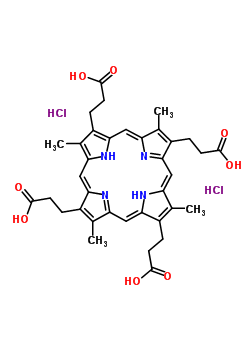 粪卟啉二盐酸化物结构式_69477-27-6结构式