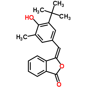 3-[[3-(1,1-二甲基乙基)-4-羟基-5-甲基苯基]亚甲基]-1(3H)-异苯并呋喃酮结构式_69574-12-5结构式