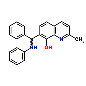 2-甲基-7-[苯基(苯基氨基)甲基]-8-羟基喹啉结构式_6964-62-1结构式