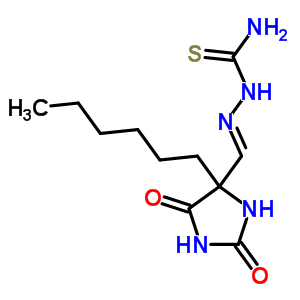 2-[(4-己基-2,5-二氧代-4-咪唑啉)亚甲基]-肼硫代甲酰胺结构式_6974-23-8结构式