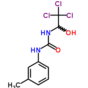 n-(3-甲基苯基)-n-(2,2,2-三氯-1-羟基乙基)-脲结构式_69796-25-4结构式