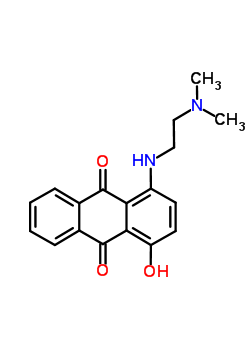 1-[[2-(二甲基氨基)乙基]氨基]-4-羟基-9,10-蒽二酮结构式_69895-69-8结构式