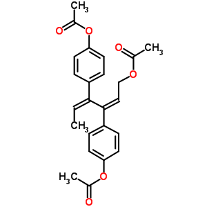 1-O-乙酰基-3,4-二-(4-乙酰氧基苯基)-己-2,4-二烯-1-醇结构式_70101-24-5结构式