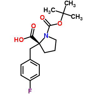 N-BOC-(R)-1-(4-氟苄基)-DL-脯氨酸结构式_706806-64-6结构式