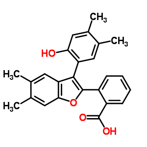 2-[3-(2-羟基-4,5-二甲基苯基)-5,6-二甲基-2-苯并呋喃]-苯甲酸结构式_70731-13-4结构式