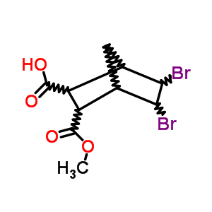 5,6-二溴-3-甲氧基羰基-降莰烷-2-羧酸结构式_70831-54-8结构式