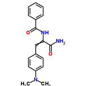 N-[1-氨基甲酰-2-(4-二甲基氨基苯基)乙烯]苯甲酰胺结构式_70985-06-7结构式