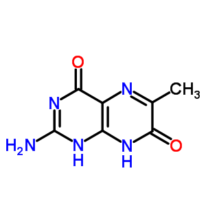2-氨基-4,7-二羟基-6-甲基蝶啶结构式_712-38-9结构式