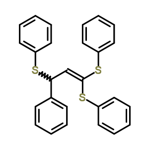 (1,3,3-Tris(phenylthio)-2-propenyl)benzene Structure,71341-82-7Structure