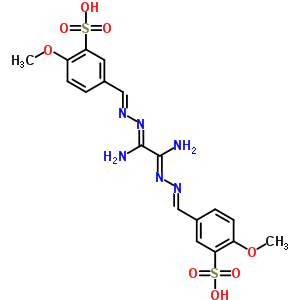 5-[(Z)-[(e)-[amino-[n-[(4-methoxy-3-sulfo-phenyl)methylideneamino]carbamimidoyl]methylidene]hydrazinylidene]methyl]-2-methoxy-benzenesulfonic acid Structure,7143-30-8Structure