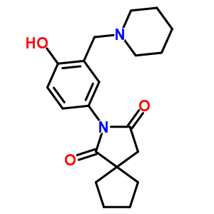 8-[4-羟基-3-(1-哌啶甲基)苯基]-8-氮杂螺[4.4]壬烷-7,9-二酮结构式_71471-52-8结构式