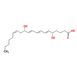 (5S,12s)-dihydroxy-(6e,8e,10e,14z)-eicosatetraenoic acid Structure,71548-19-1Structure