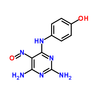 4-((2,6-Diamino-5-nitrosopyrimidin-4-yl)amino)phenol Structure,71552-25-5Structure