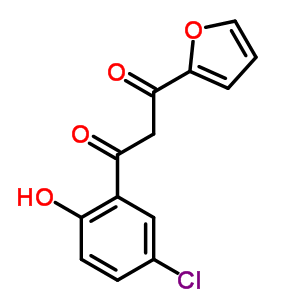1-(5-氯-2-羟基-苯基)-3-(2-呋喃基)丙烷-1,3-二酮结构式_7209-68-9结构式