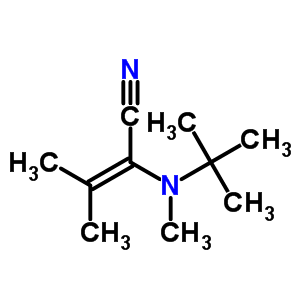 2-[(1,1-二甲基乙基)甲基氨基]-3-甲基-2-丁烯腈结构式_72129-61-4结构式