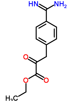 4-(氨基亚氨基甲基)-a-氧代苯丙酸乙酯盐酸盐结构式_72219-80-8结构式