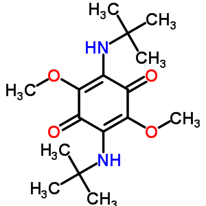 2,5-二甲氧基-3,6-双(叔丁基氨基)-2,5-环己二烯-1,4-二酮结构式_7233-57-0结构式