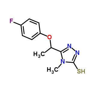 5-[1-(4-氟苯氧基)乙基]-4-甲基-4H-1,2,4-噻唑-3-硫醇结构式_725217-86-7结构式