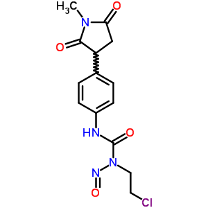 n-(2-氯乙基)-n-[4-(1-甲基-2,5-二氧代-3-吡咯烷)苯基]-n-亚硝基-脲结构式_72676-70-1结构式