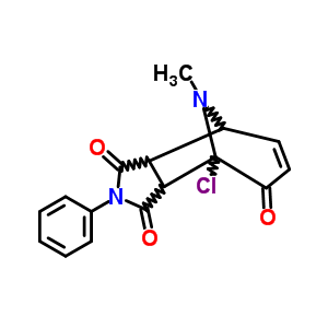 4-氯-3a,4,8,8a-四氢-9-甲基-2-苯基-4,8-亚氨基环庚并(c)吡咯-1,3,5(2H)-三酮结构式_73059-24-2结构式
