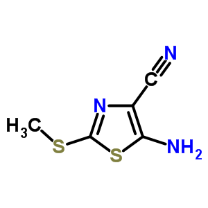 4-Thiazolecarbonitrile,5-amino-2-(methylthio)- Structure,73109-38-3Structure