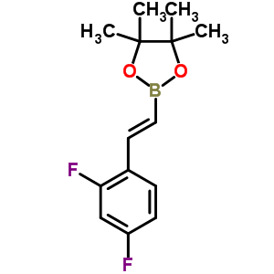 2-(E-2-(2,4-二氟苯基)乙烯基)-4,4,5,5-四甲基[1,3,2]二噁硼烷结构式_736987-78-3结构式