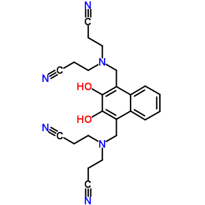 3-[[4-[(双(2-氰基乙基)氨基)甲基]-2,3-二羟基-萘-1-基]甲基-(2-氰基乙基)氨基]丙腈结构式_73826-32-1结构式