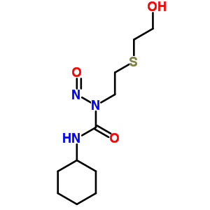 n-环己基-n-(2-((2-羟基乙基)硫代)乙基)-n-亚硝基-脲结构式_73944-55-5结构式