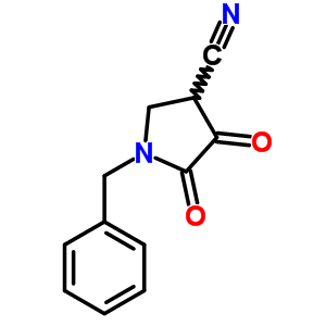4,5-二氧代-1-(苯基甲基)-3-吡咯烷甲腈结构式_7399-12-4结构式