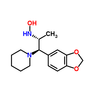 N-[(1R,2R)-1-苯并[1,3]二氧代l-5-基-1-(1-哌啶)丙烷-2-基]羟胺结构式_7399-15-7结构式