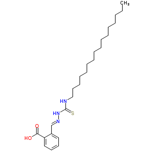 2-[(Z)-(十六基硫代氨基甲酰肼基)甲基]苯甲酸结构式_7400-41-1结构式