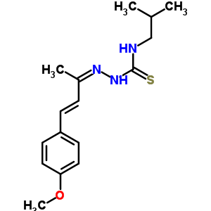 2-[3-(4-甲氧基苯基)-1-甲基-2-丙烯-1-基]-N-(2-甲基丙基)-肼硫代甲酰胺结构式_7402-33-7结构式