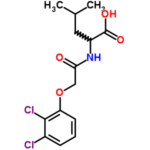 2-[[2-(2,3-二氯苯氧基)乙酰基]氨基]-4-甲基-戊酸结构式_7404-55-9结构式