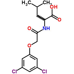 2-[[2-(3,5-二氯苯氧基)乙酰基]氨基]-4-甲基-戊酸结构式_7404-59-3结构式