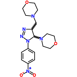 (9CI)-4-[4,5-二氢-4-(4-吗啉甲基)-1-(4-硝基苯基)-1H-1,2,3-噻唑-5-基]-吗啉结构式_74072-98-3结构式