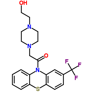 2-[4-(2-羟基乙基)哌嗪-1-基]-1-[2-(三氟甲基)吩噻嗪-10-基]乙酮结构式_74317-41-2结构式