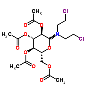 D-1-脱氧-1-(双(2-氯乙基)氨基)-2,3,4,6-o-四乙酰基吡喃葡萄糖结构式_74427-64-8结构式