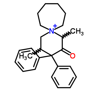 1,4-二甲基-3,3-二苯基-6-氮杂螺[5.6]十二烷-2-酮结构式_7468-04-4结构式