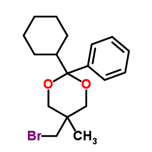 5-(溴甲基)-2-环己基-5-甲基-2-苯基-1,3-二噁烷结构式_7468-34-0结构式