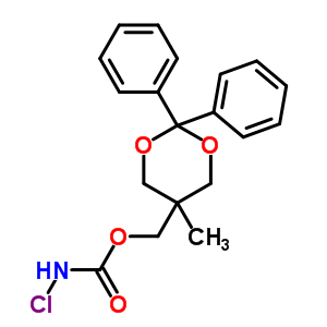 (8CI)-氯氨基甲酸(5-甲基-2,2-二苯基-m-二噁烷-5-基)甲酯结构式_7468-35-1结构式