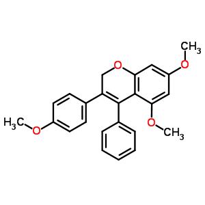 5,7-二甲氧基-3-(4-甲氧基苯基)-4-苯基-2H-色烯结构式_7473-31-6结构式