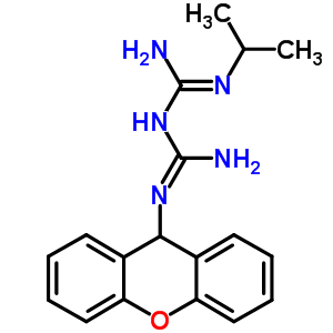 N-[亚氨基[(1-甲基乙基)氨基]甲基]-N-9H-氧杂蒽-9-基-胍结构式_7473-49-6结构式