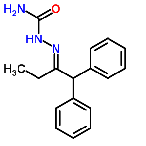 (1,1-Diphenylbutan-2-ylideneamino)urea Structure,7475-69-6Structure