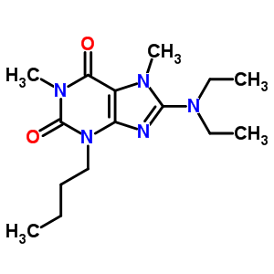 3-丁基-8-二乙基氨基-1,7-二甲基-嘌呤-2,6-二酮结构式_7499-92-5结构式