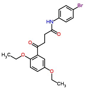 N-(4-溴苯基)-4-(2,5-二乙氧基苯基)-4-氧代-丁酰胺结构式_7500-11-0结构式