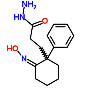 3-[(2E)-2-羟基亚氨基-1-苯基-环己基]丙烷肼结构式_7507-54-2结构式