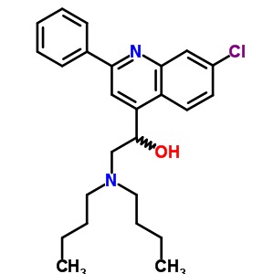 7-氯-a-[(二丁基氨基)甲基]-2-苯基-4-喹啉甲醇结构式_7512-35-8结构式