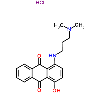 1-((3-(二甲基氨基)丙基)氨基)-4-羟基蒽醌盐酸盐结构式_75199-24-5结构式